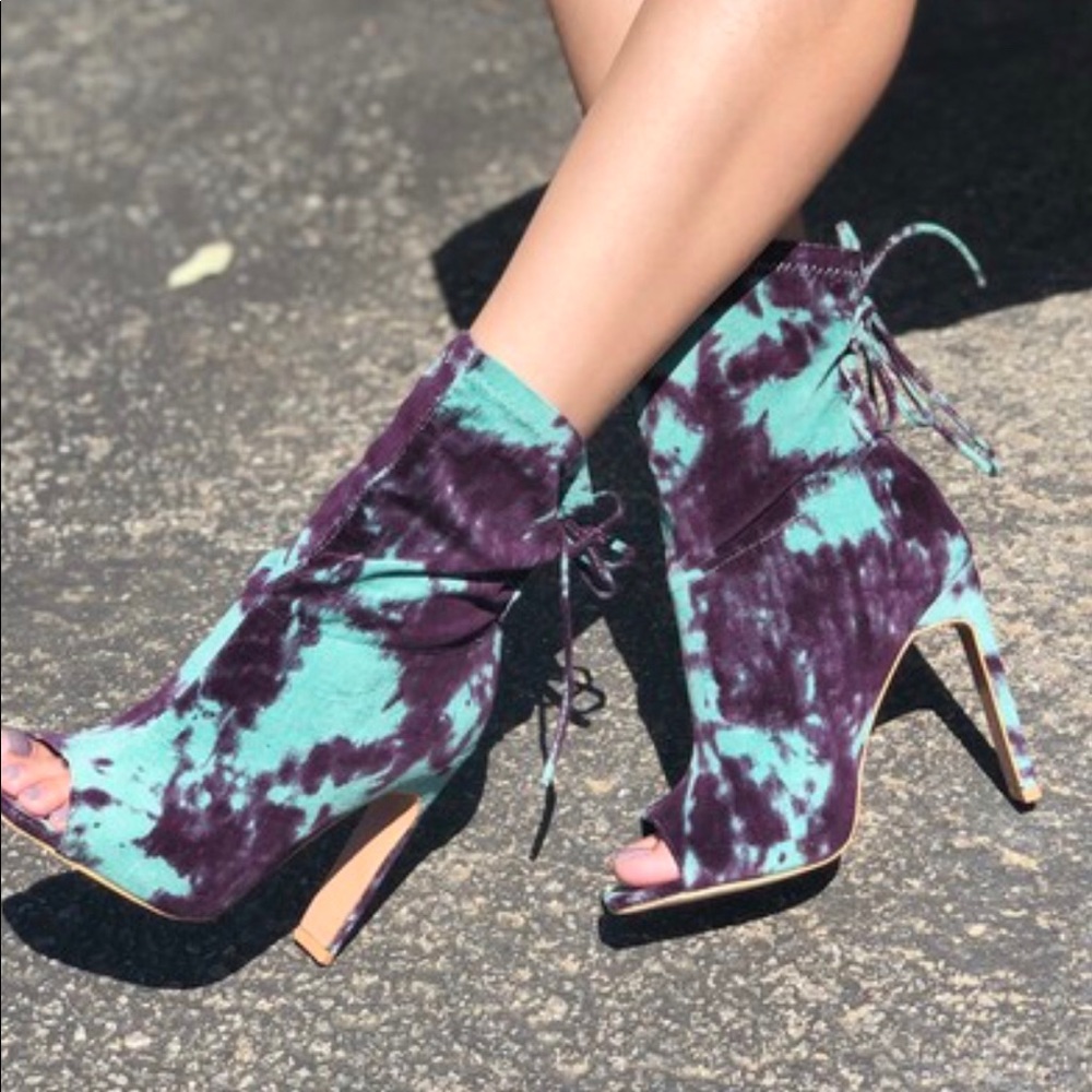 Tie dye booties
